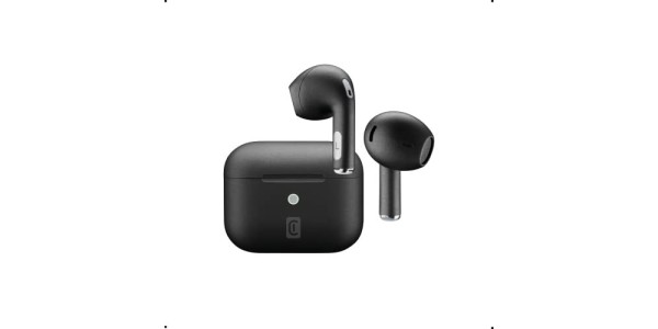 Cellularline, True Wireless Pod Headset CRYSTAL für bluetoothfähige Geräte, Schwarz